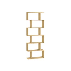 Biblioteca librería de 6 niveles roble natural