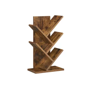 Librería de 5 Niveles Vertical Marrón Rústico
