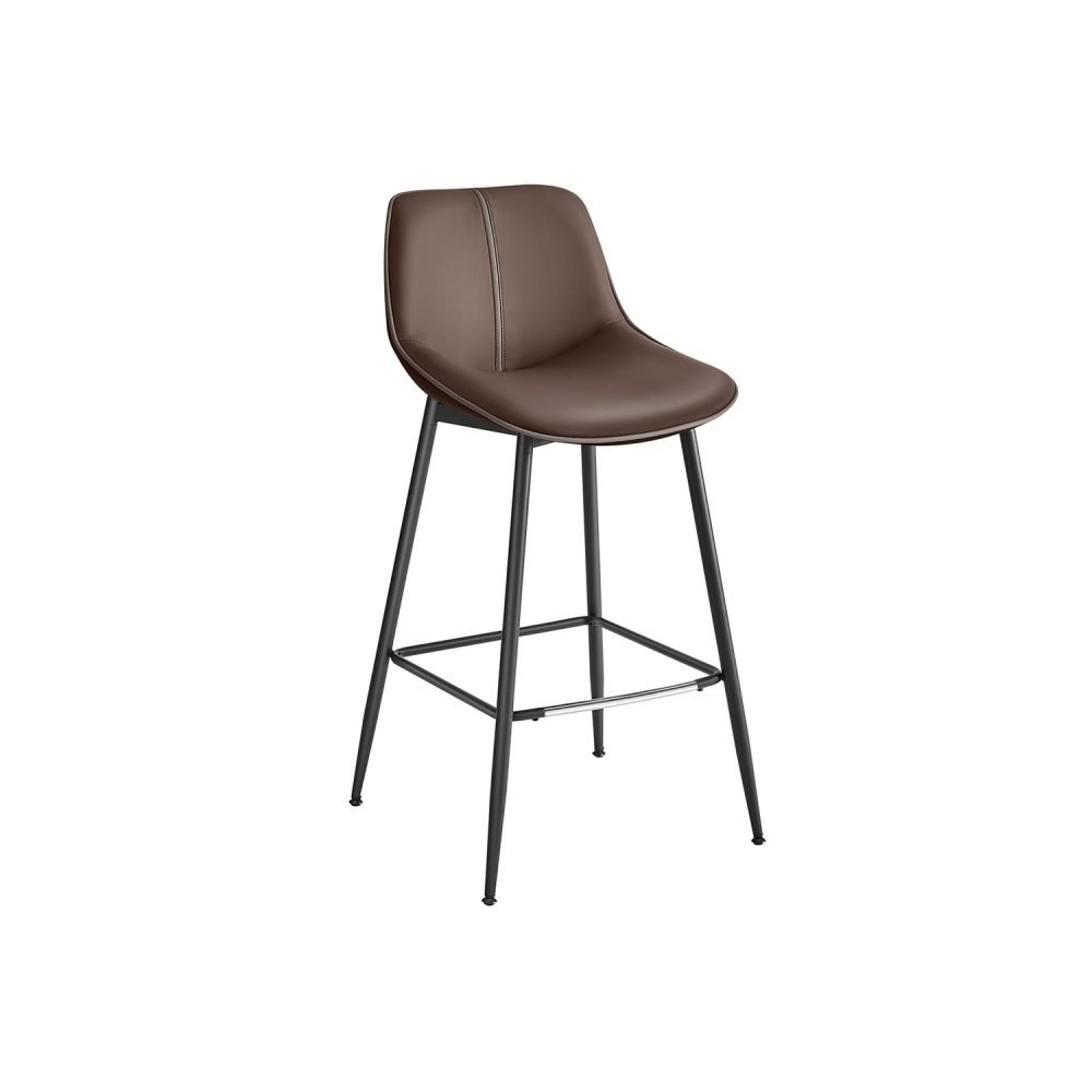 Juego de 2 taburetes de bar 73 cm de altura marrón café