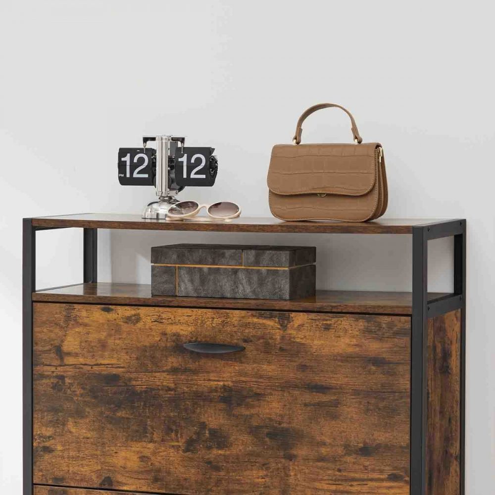 Mueble zapatero 3 compartimentos 80x30x130 cm - Imagen 5