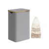 Cesto de ropa sucia con tapa 90 l 42x32x70,5 cm gris paloma