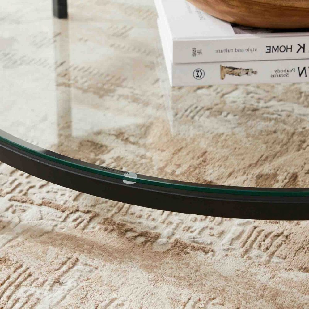 Mesa de sofá blanco mármol redonda - Imagen 5