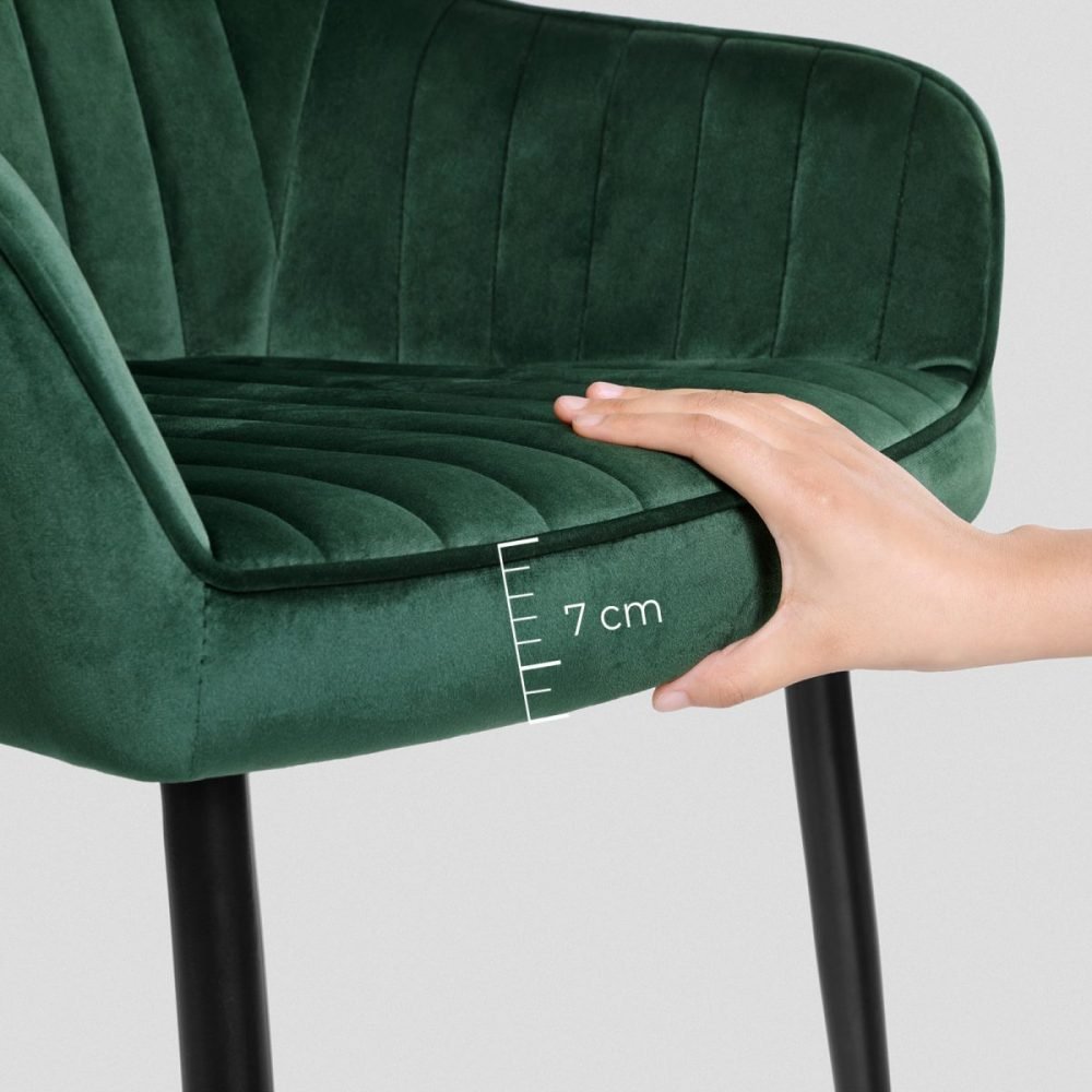 Silla de comedor tapizada con reposabrazos - Imagen 5