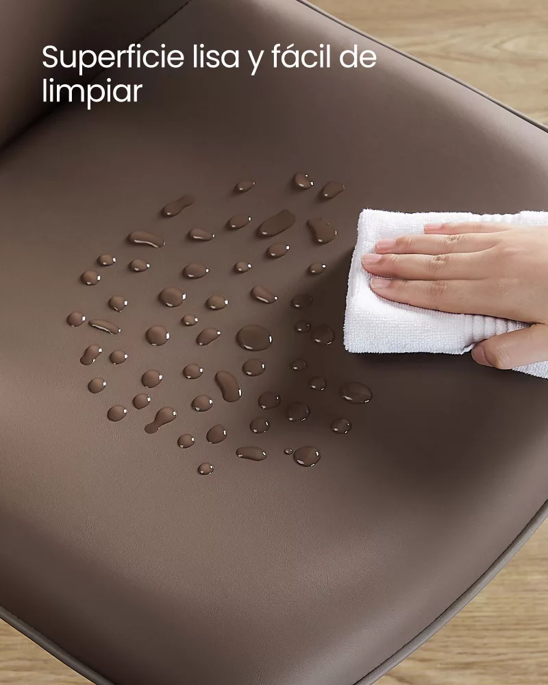 Silla de Comedor Respaldo Curvo Marrón Castaña - Imagen 6