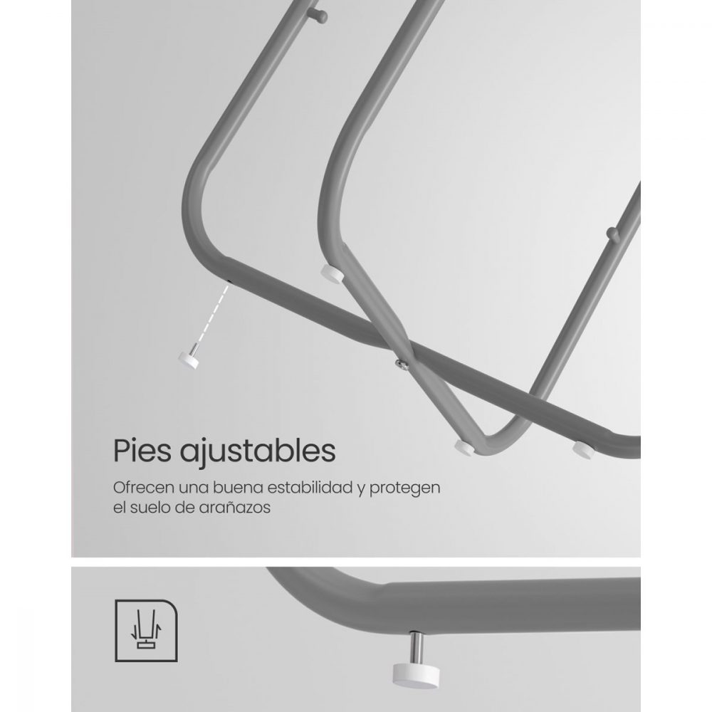 Mesa auxiliar redonda gris cemento y blanco nube - Imagen 5