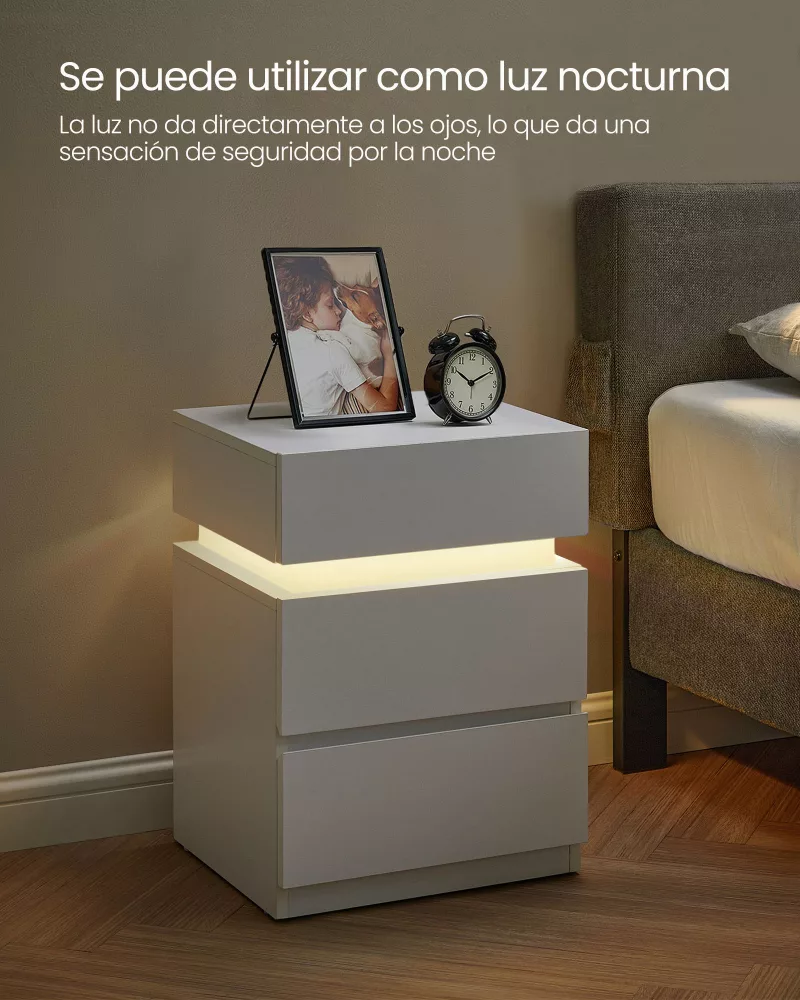 Mesita de Noche Blanco - Imagen 2