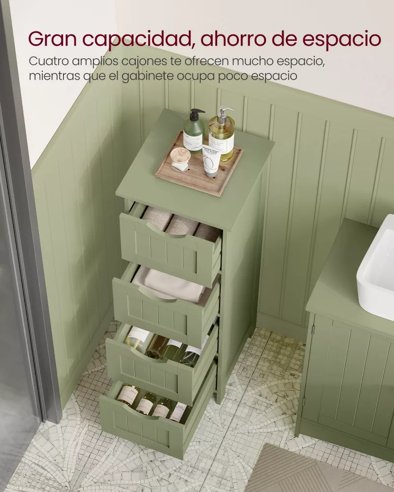 Armario de Baño 30 x 30 x 82 cm Verde Laurel - Imagen 4