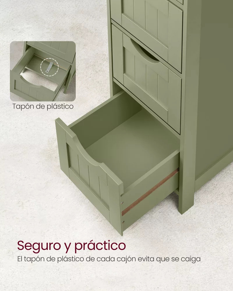 Armario de Baño 30 x 30 x 82 cm Verde Laurel - Imagen 5