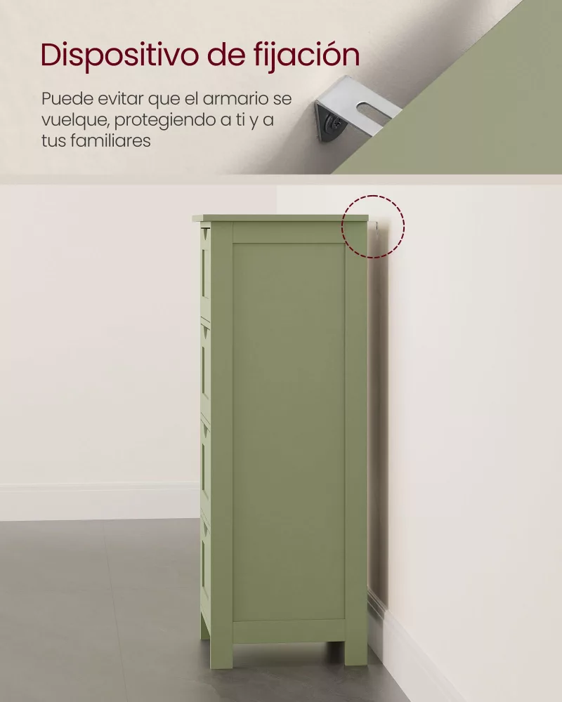 Armario de Baño 30 x 30 x 82 cm Verde Laurel - Imagen 6