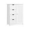 Armario de Baño Estante Ajustable 35 x 65 x 90 cm Blanco Nube