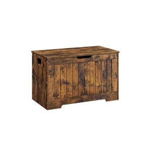 Banco almacenaje 40x76x48 cm marrón rústico