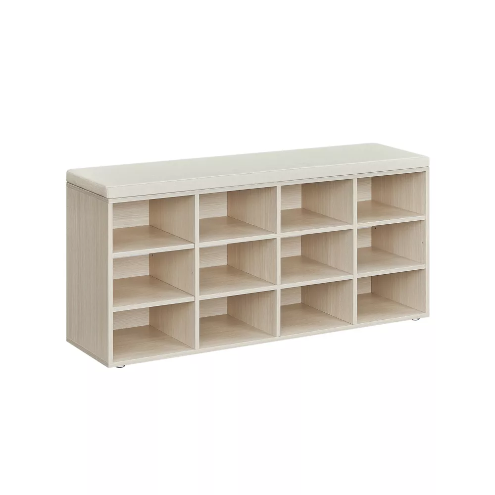 Banco Zapatero Estantes Ajustables 30,3 x 104 x 48 cm Beige Natural
