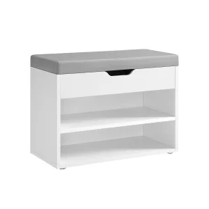 Banco Zapatero 30 x 60 x 44 cm Blanco Nube