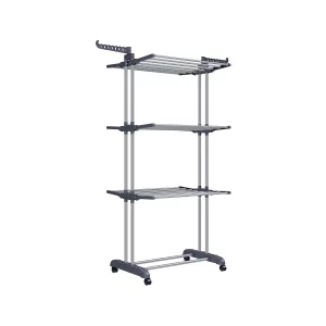 Tendedero Plegable de 4 Niveles Gris