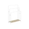 Toallero de 3 Barras 70x30x100 cm Blanco Nube y Beige Natural