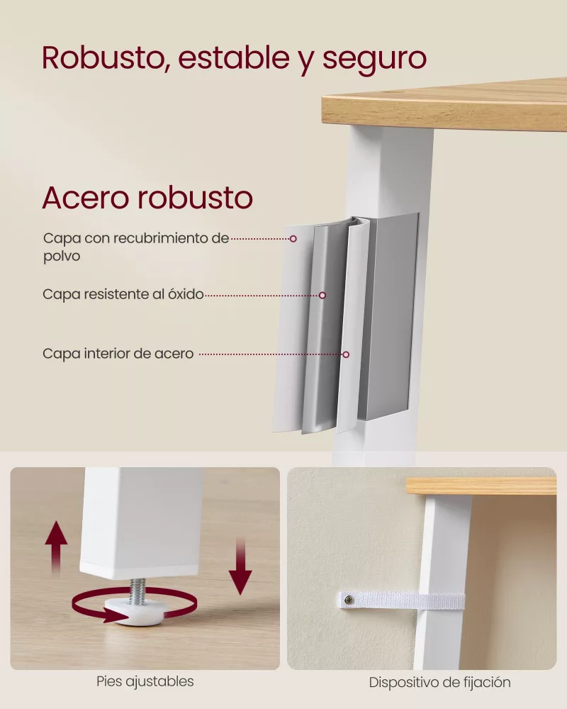 Estantería de Esquina con 5 Estantes Roble Natural y Blanco Mate - Imagen 4