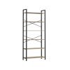 Estantería alta 6 niveles 30x80x186 cm marrón camello