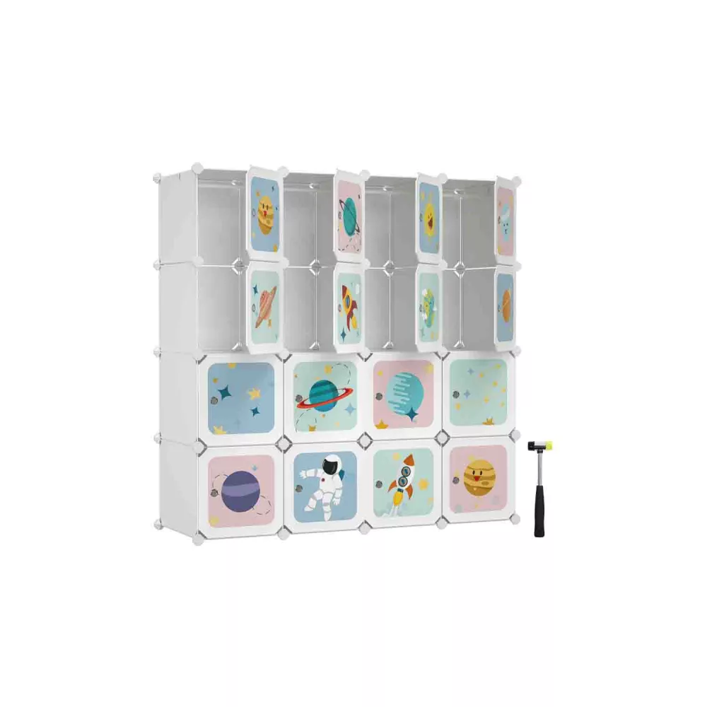 Estantería Modular 123x41x123 cm Blanco