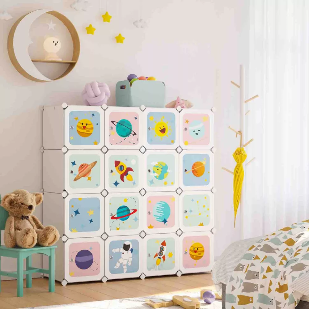 Estantería Modular 123x41x123 cm Blanco - Imagen 2