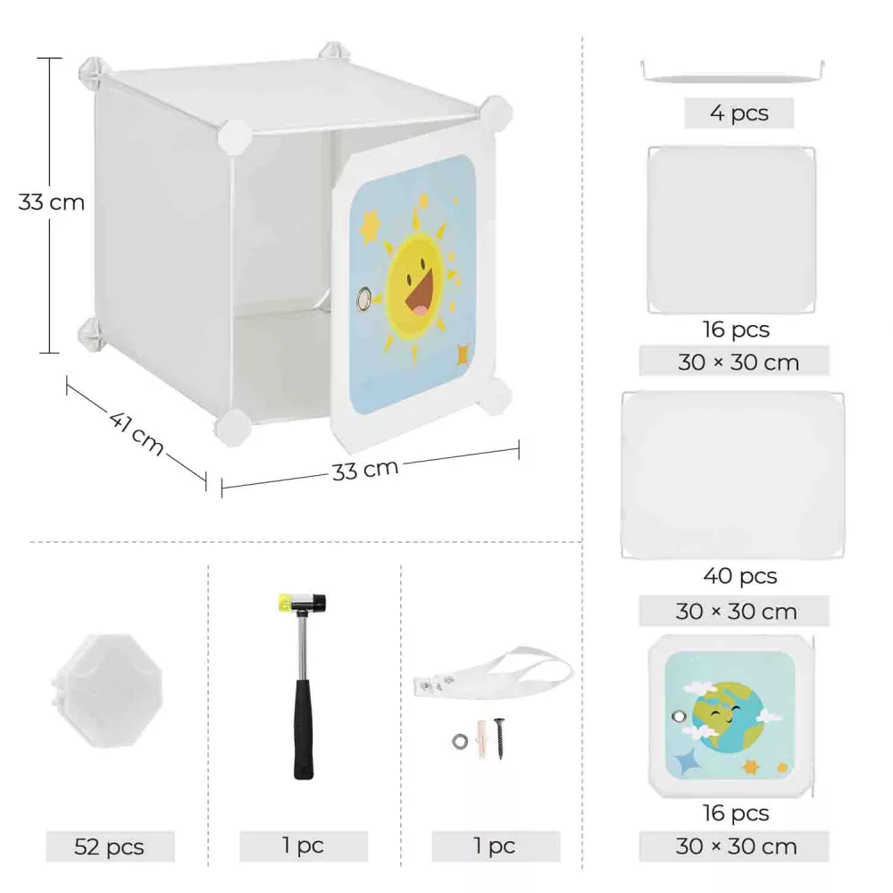 Estantería Modular 123x41x123 cm Blanco - Imagen 6