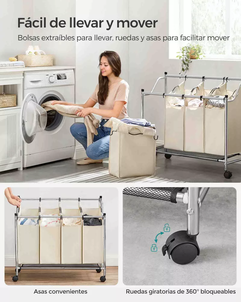 Cesto para la Colada Bolsas Extraíbles - Imagen 4