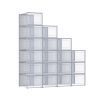 Juego 18 cajas zapatos plástico plegable transparente
