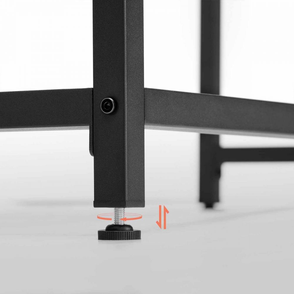 Escritorio 50x80x76 cm marrón rústico y negro tinta - Imagen 6