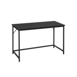 Escritorio 60x120x76 cm industrial negro ébano y negro tinta