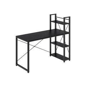 Escritorio con estantes a derecha o izquierda negro ébano