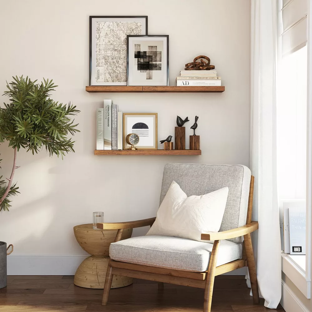 Estante Flotante Marrón Rústico - Imagen 3