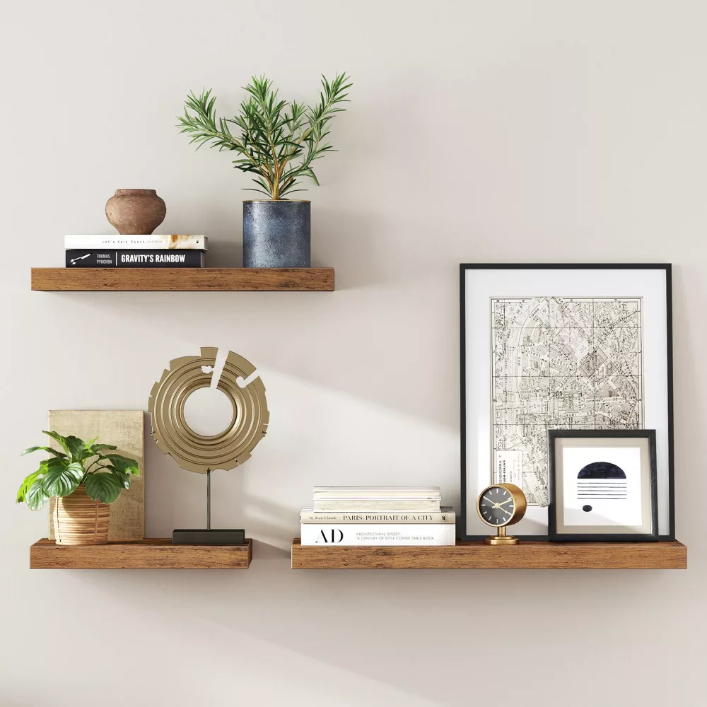 Estante Flotante Marrón Rústico - Imagen 5