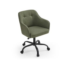 Silla de estudio giratoria altura ajustable acero verde