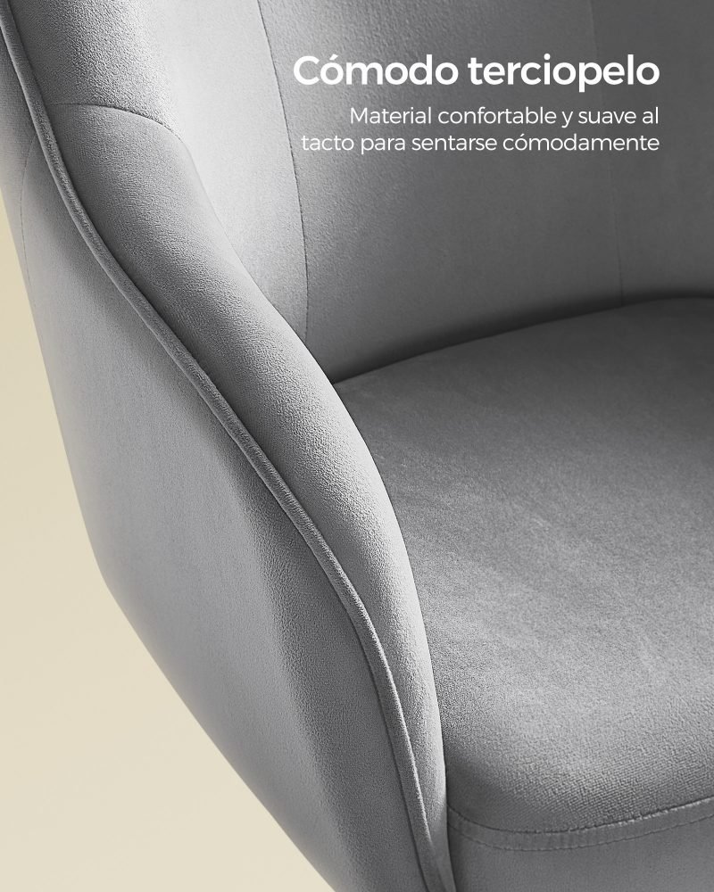 Silla de estudio altura ajustable gris paloma - Imagen 4