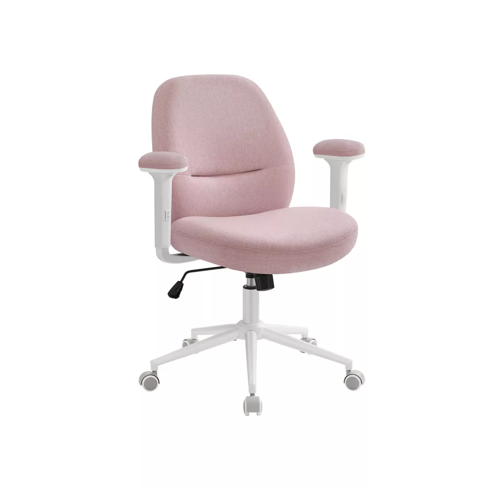 Silla Giratoria con Reposabrazos Ajustables Rosa Jalea