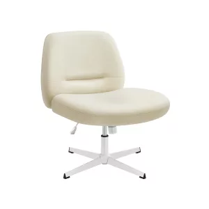 Silla de Oficina Altura Ajustable Blanco Crema