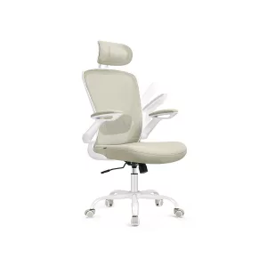 Silla de Oficina de Malla Ergonómica Capuchino Beige