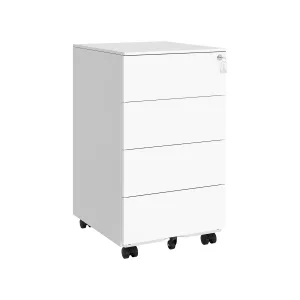 Gabinete de Archivos Móvil 45,1 x 39 x 69,3 cm Blanco Nube