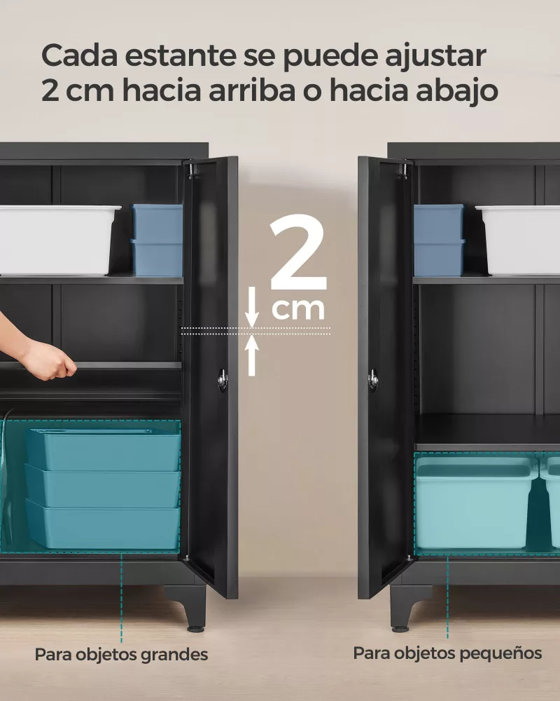 Archivador de Oficina Multifuncional Negro Tinta - Imagen 4