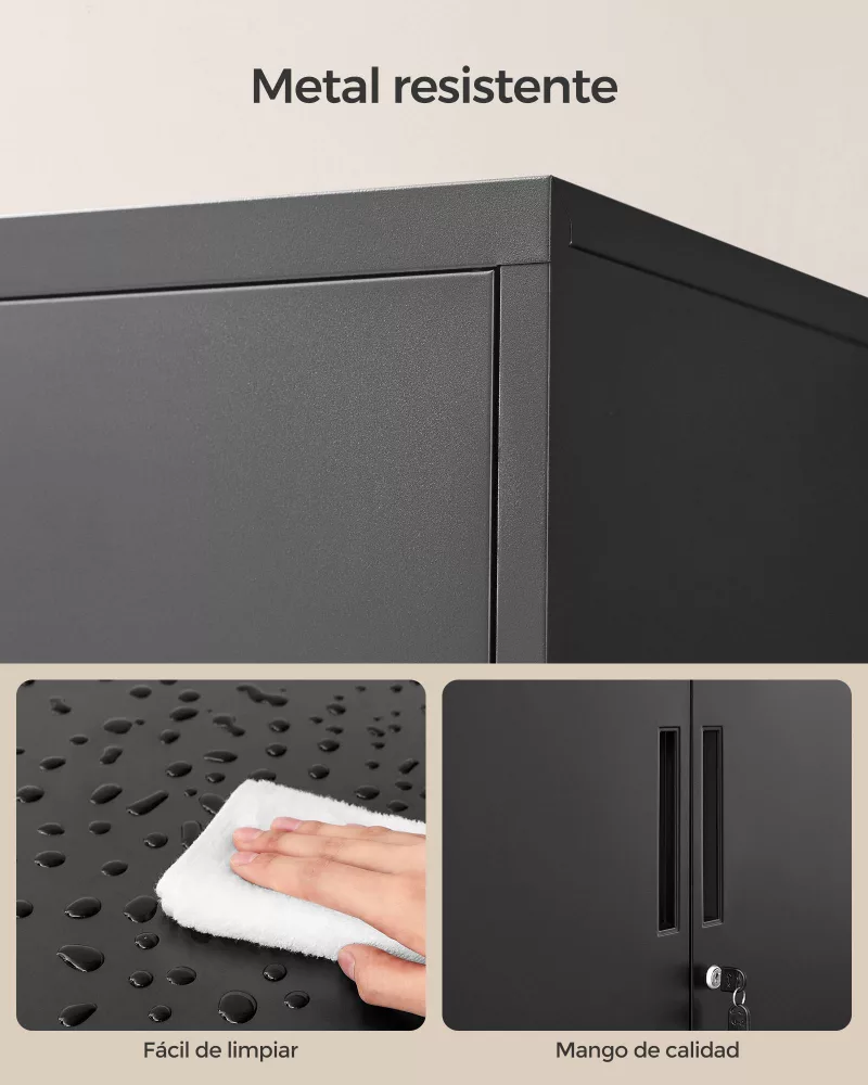 Archivador de Oficina Multifuncional Negro Tinta - Imagen 5