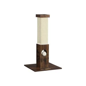 Poste de rascado para gatos, 73 cm, sisal, marrón rústico