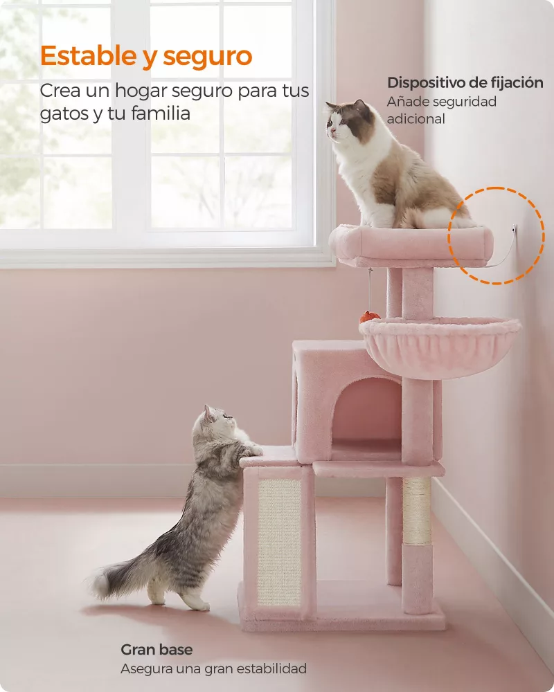 Árbol de Gatos para Gatos Grandes Rosa Jalea - Imagen 2