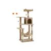 Árbol para Gatos Altura 143 cm Multinivel Marrón Camello