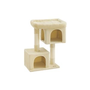 Árbol para gatos con rascador, beige
