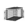 Jaula para perros plegable con 2 puertas 136x79x87 cm negro