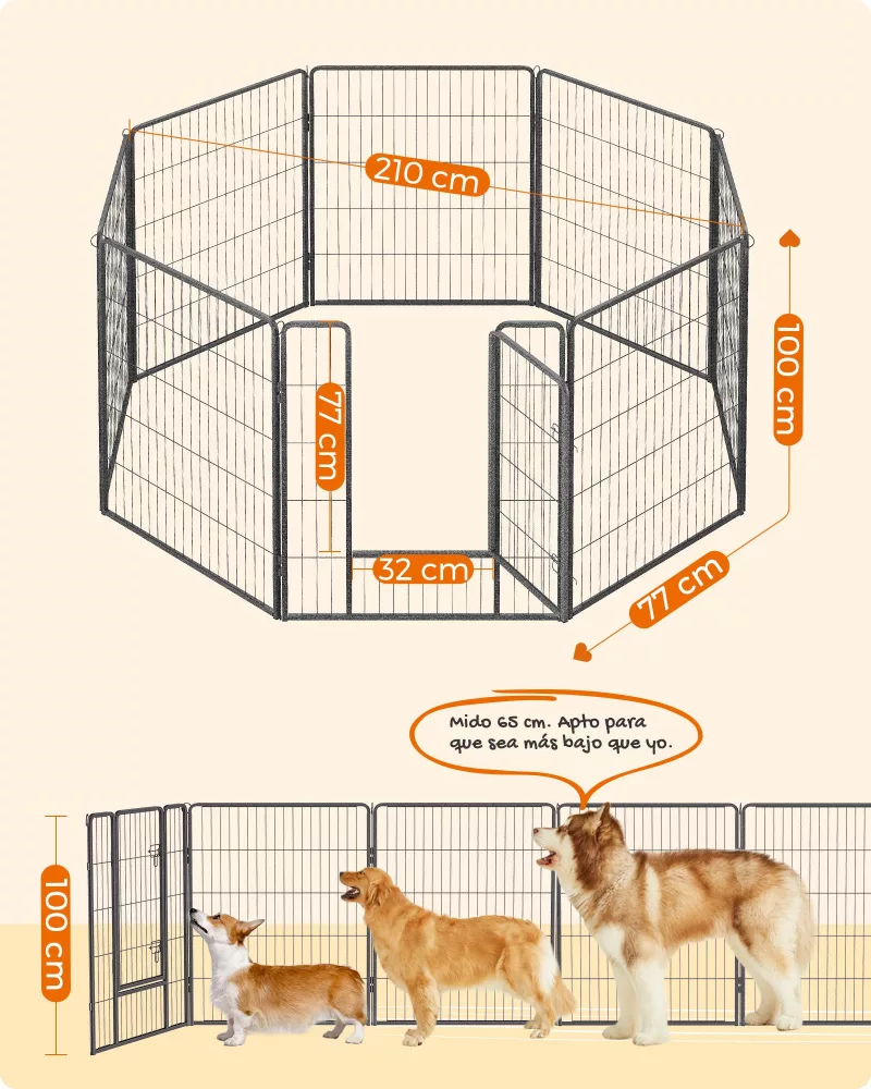 Parque para mascotas 38 x 79,5 cm - Imagen 6