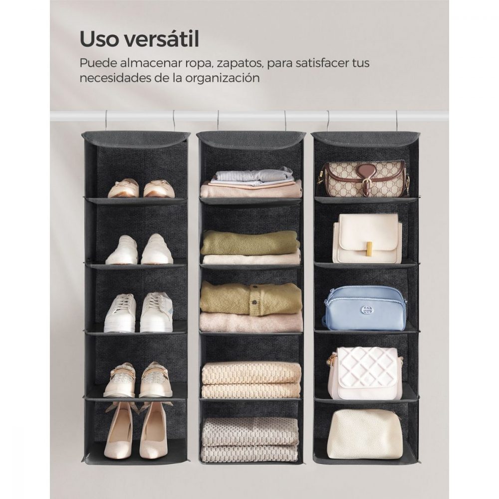 Estante de almacenamiento colgante, gris - Imagen 3