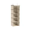 Organizador colgante patrón de lino beige arena