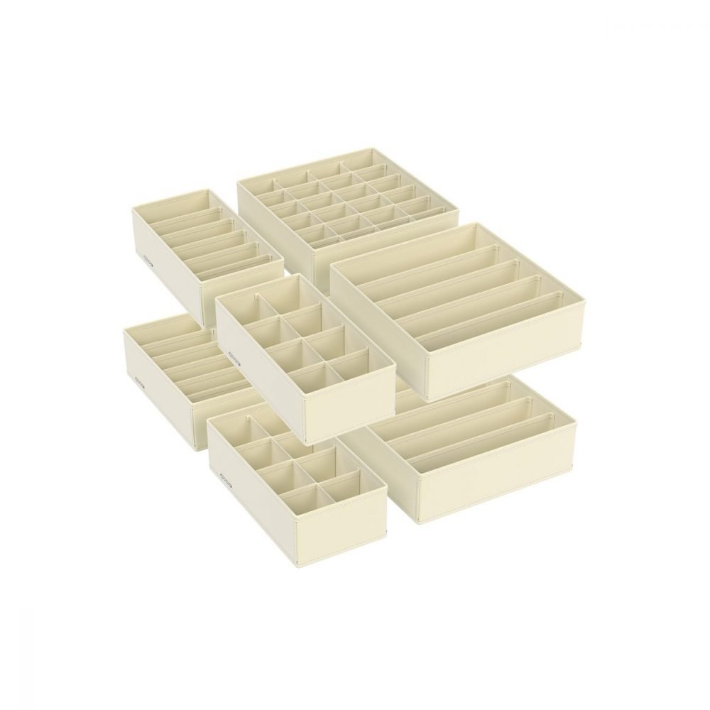 Juego de 8 organizadores para cajones beige