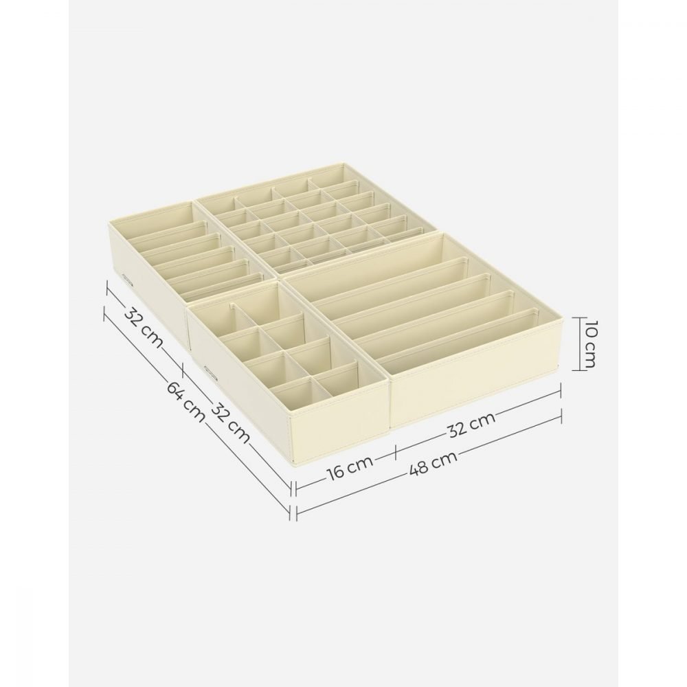 Juego de 8 organizadores para cajones beige - Imagen 6