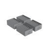 Juego de 4 organizadores de cajón gris mística